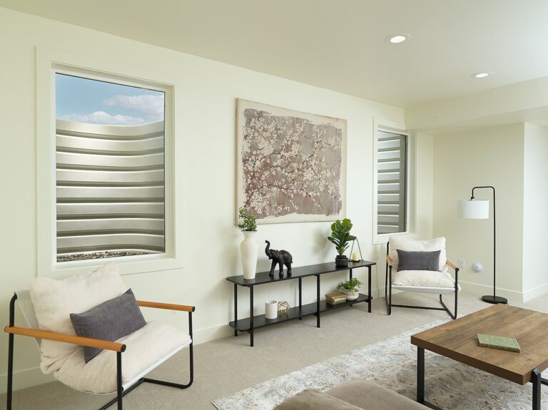 Bright finished basement with egress windows