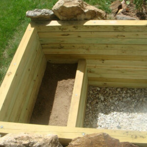 Wood Window Well With Flower Box